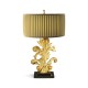 Gold-leaf gilded carved table lamp