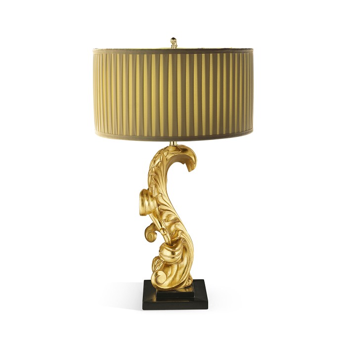 Gold-leaf gilded carved table lamp