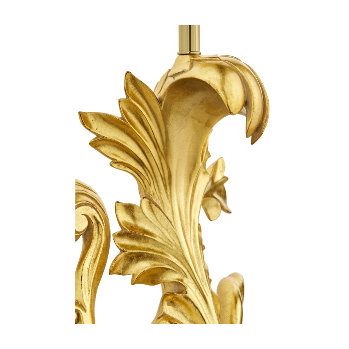 Gold-leaf gilded carved table lamp