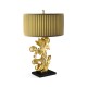 Gold-leaf gilded carved table lamp