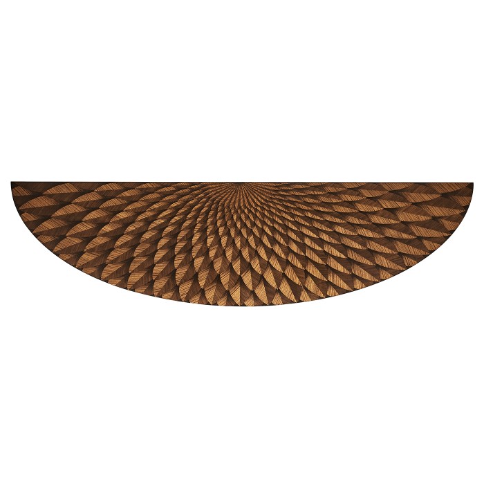 Feather Inlay Hand Carved Console Table
