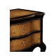 French Style Black Painted & Cherry Bedside Chest