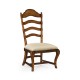 Casual Rustic Walnut Dining Side Chair