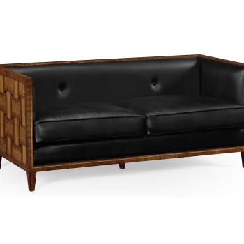 2.5 Seater Cosmo Sofa, Upholstered in Black Leather