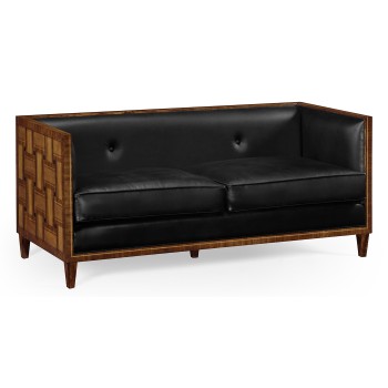 2.5 Seater Cosmo Sofa, Upholstered in Black Leather