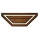 Rustic walnut console with bones inlay