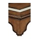 Rustic walnut console with bones inlay