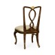 Antique mahogany brown dining side chair