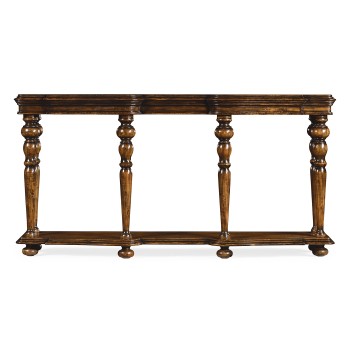 Rectangular Rustic Walnut Console