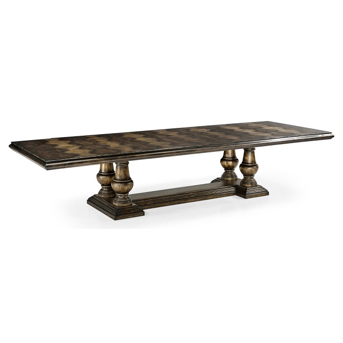 Dark Driftwood Extending Dining Table 110