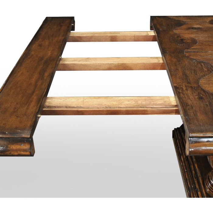 Rustic Walnut Extending Dining Table 110