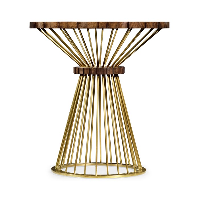 Camden Round Brass Side Table