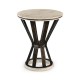 Wrought Iron Round Table with Light Marble Top