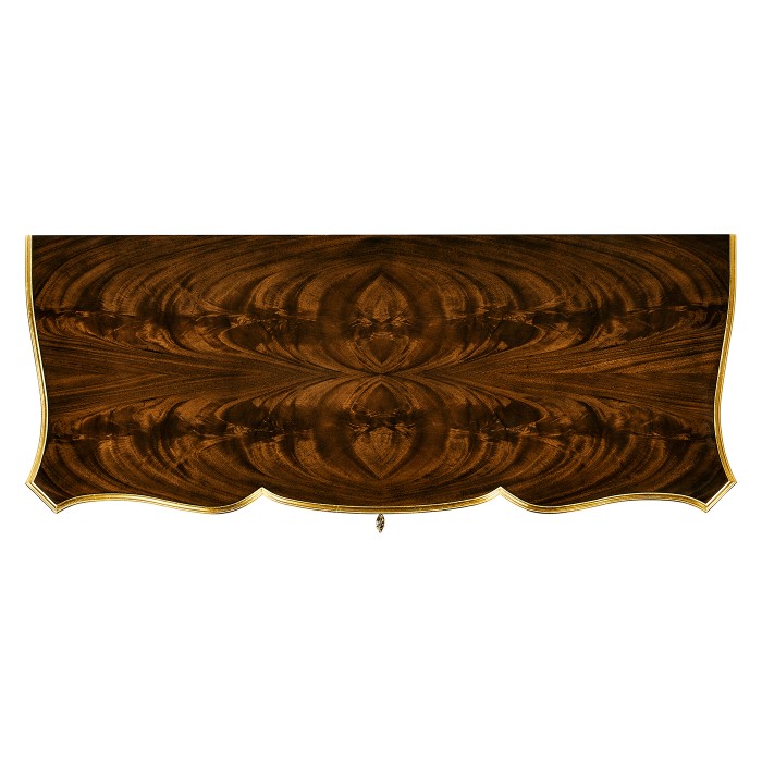 Mahogany chest of drawer with gilded