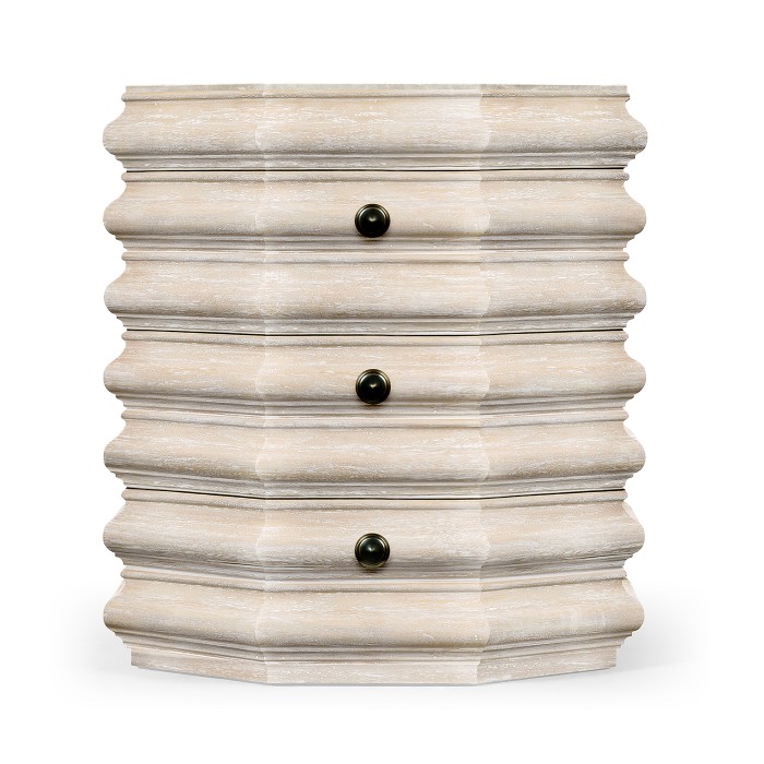 Octagon Limed Acacia End Table