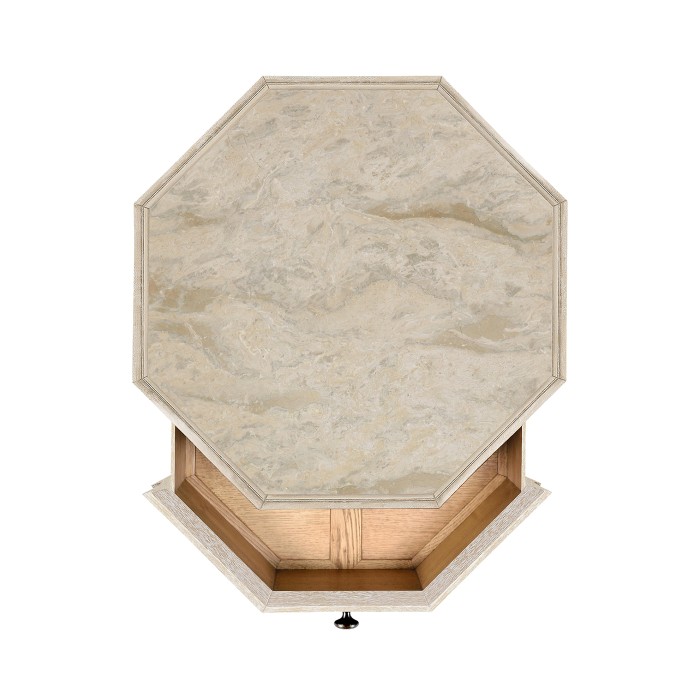 Octagon Limed Acacia End Table