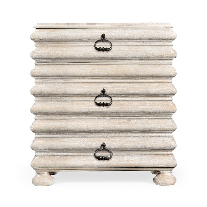 Rectangular Limed Acacia Chest of Drawers
