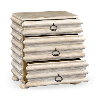 Rectangular Limed Acacia Chest of Drawers
