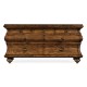 Large Rectangular Rustic Walnut Chest of Drawers