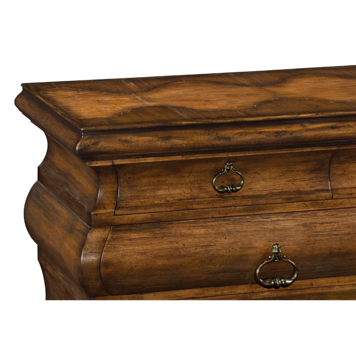 Large Rectangular Rustic Walnut Chest of Drawers