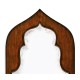 Rustic walnut floor antique mirror