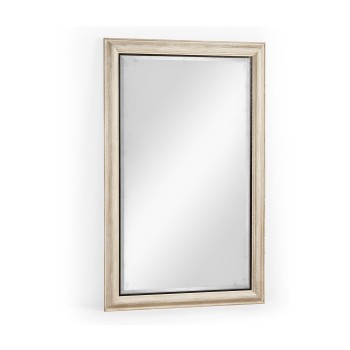 Rectangular Limed Acacia Antique Mirror