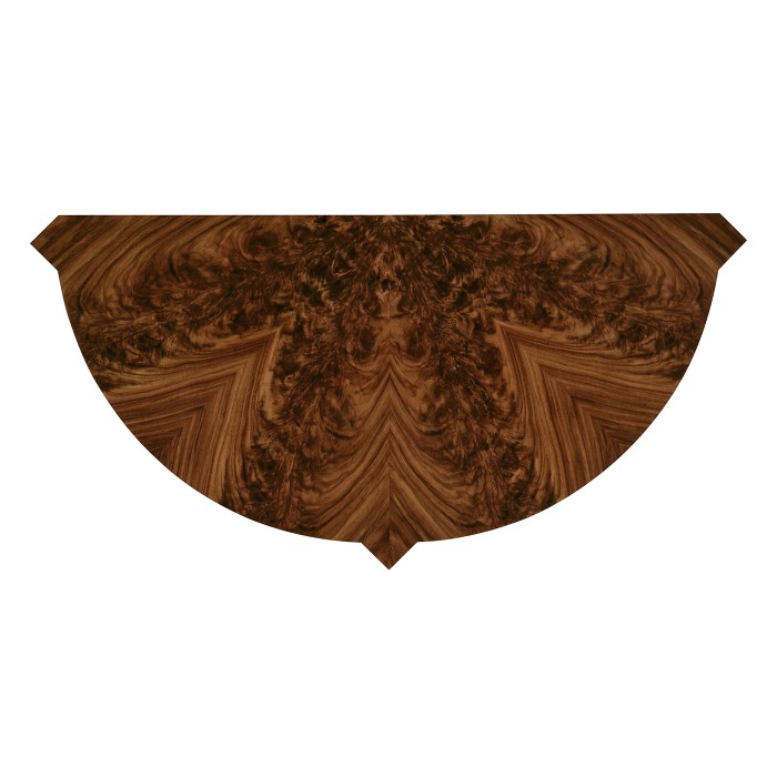 Walnut Barleytwist Demilune Console Table