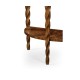 Walnut Barleytwist Demilune Console Table