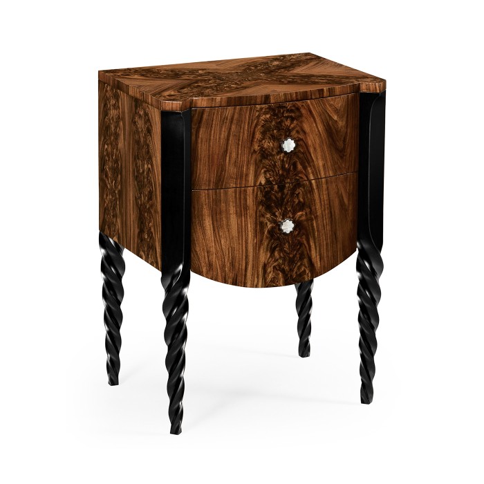 Black Barleytwist Bedside Chest