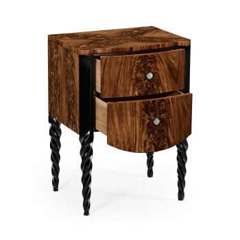 Black Barleytwist Bedside Chest