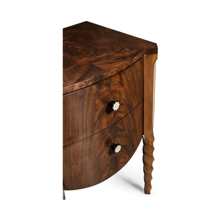Walnut Barleytwist Bedside Chest