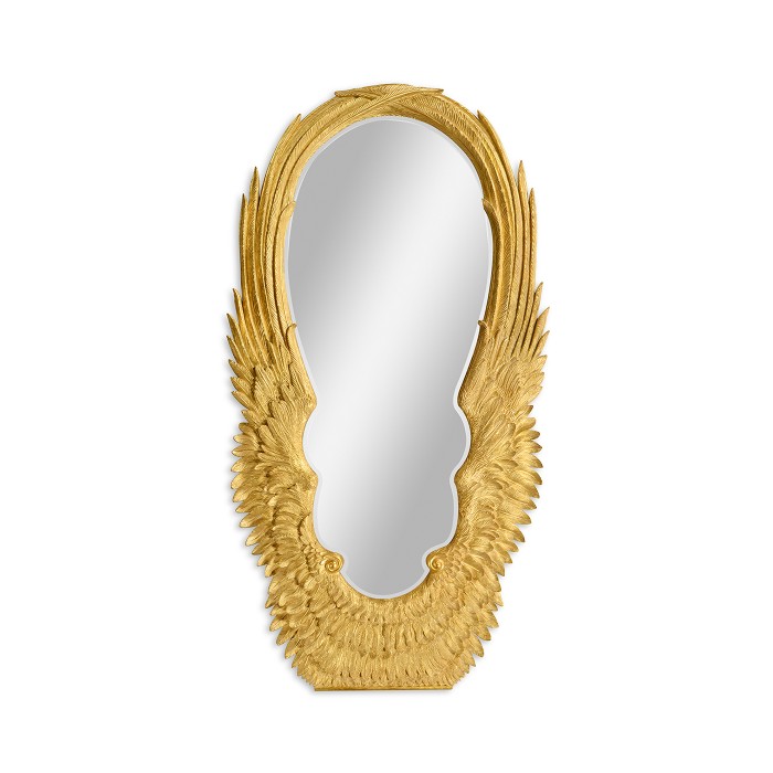 Classical Gilded Winged Floor Mirror