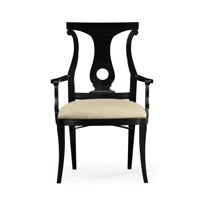 Black Lock Dining Arm Chair