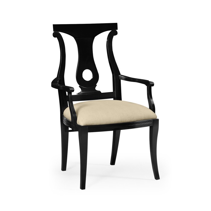 Black Lock Dining Arm Chair