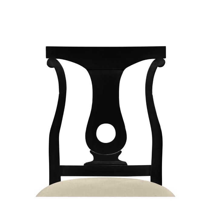 Black lock dining side chair