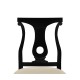 Black lock dining side chair