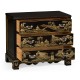 Chinoiserie Style Ebonised Bedside Chest of Drawers
