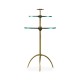 Brass & Glass Round Drinks Table