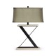 Artisan Table Lamp in Limed Acacia with Wrought Iron