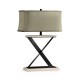 Artisan Table Lamp in Limed Acacia with Wrought Iron