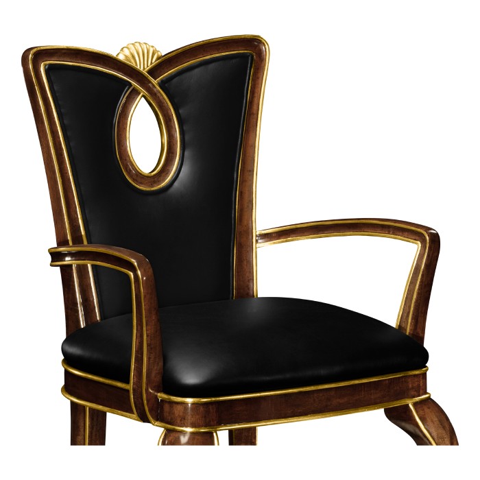 Mahogany Brown Barstool (Arm)