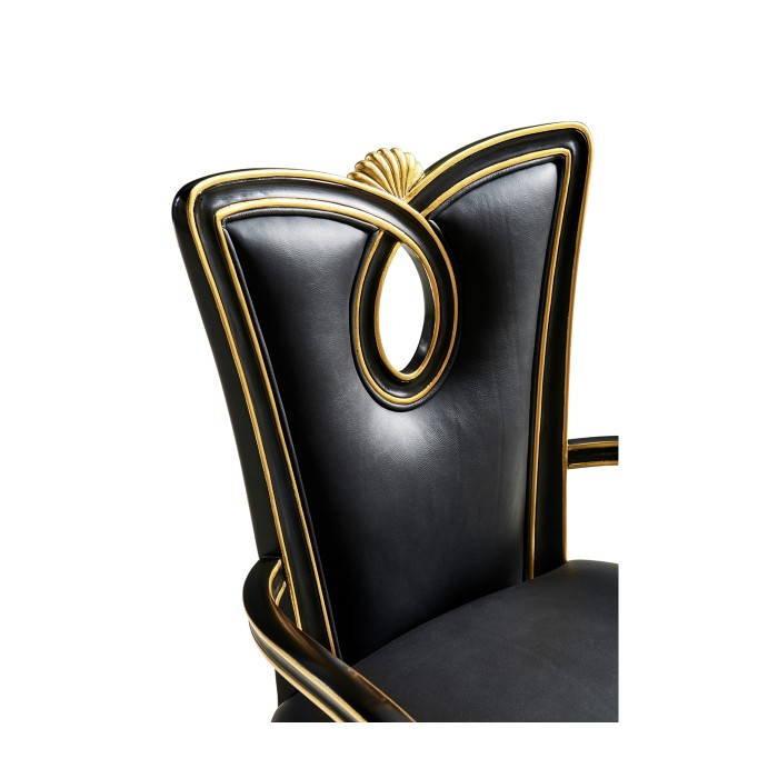 Black Painted Counter Stool (Arm)