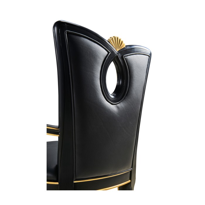 Black Painted Counter Stool (Arm)
