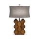 Rustic Walnut Wood Table Lamp