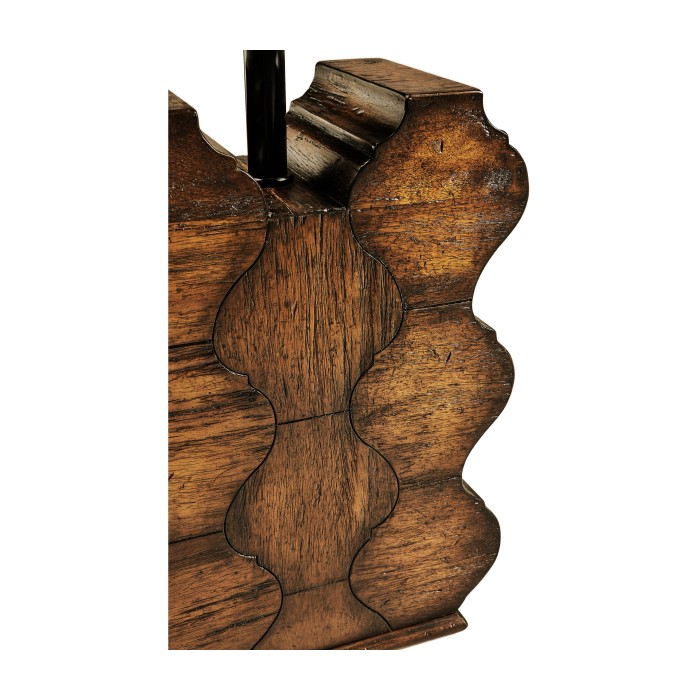 Rustic Walnut Wood Table Lamp