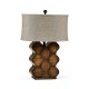 Rustic Walnut Wood Table Lamp