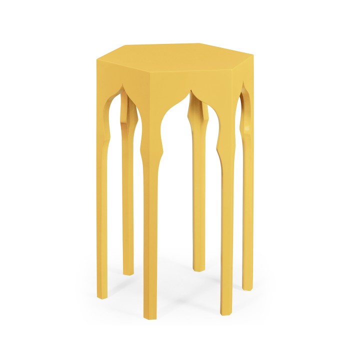 Hexagon lamp table (Yellow Rain Coat)