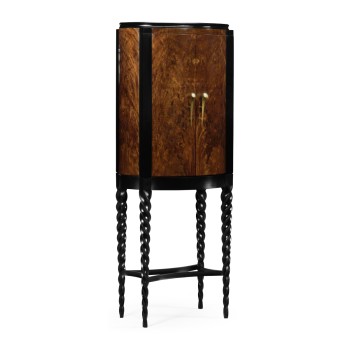 Black Barleytwist Drinks Cabinet