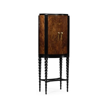 Black Barleytwist Drinks Cabinet