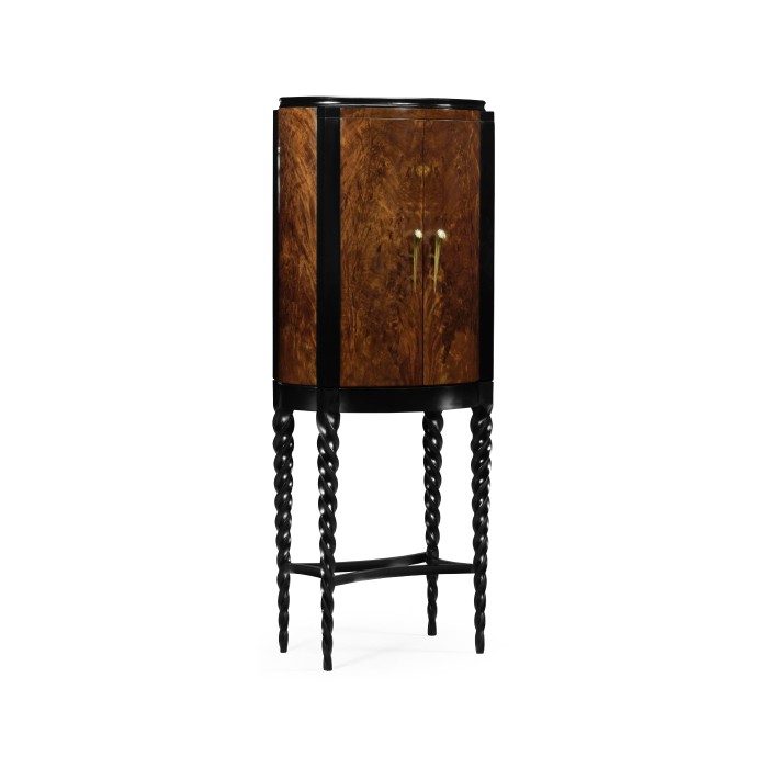 Black Barleytwist Drinks Cabinet